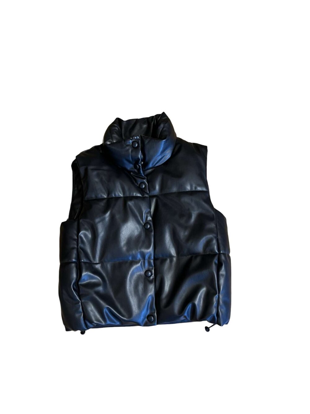 Leather Puffer Vest