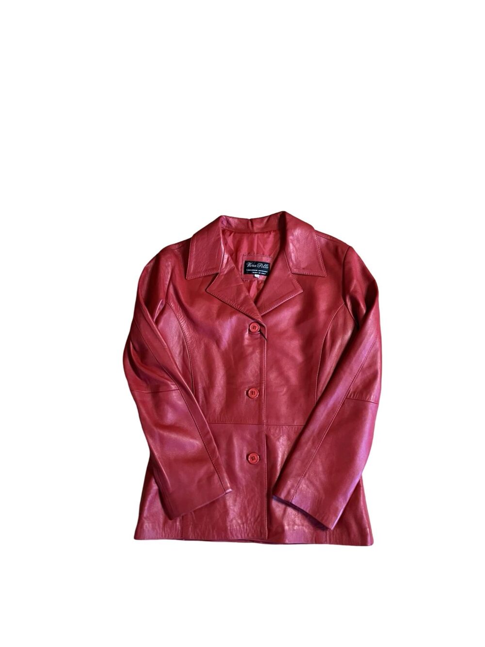 Vera Pelle Red Leather Jacket kvk